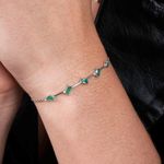 Pulseira Esmeralda Ouro 18k
