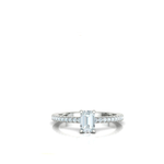 Anel Coleção Florescer Baguete Ouro 18k Moissanite