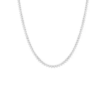Colar Riviera Prata com Ródio 3mm 40 cm Moissanite