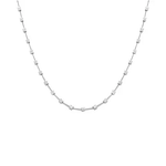 Colar Riviera Prata com Ródio 3mm Moissanite 42cm