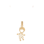 Pingente Menino com Gravata Ouro 18k