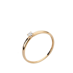Anel Solitário Slim Ouro 18k