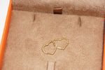 Brinco Argolinha Coração de Bolinha Ouro 18k