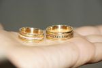 Aliança Pétala Dupla Ouro 18k