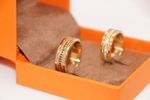 Aliança Pétala Dupla Ouro 18k