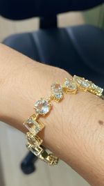 Pulseira Riviera Essência Ouro 18k | Pedra Praziolita