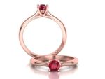 Anel Solitário Ivy Ouro 18k - Coleção Ivy Rubi
