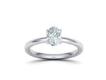 Anel Solitário Aurora Oval Ouro 18k | Coleção Aurora