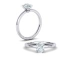 Anel Solitário Aurora Oval Ouro 18k | Coleção Aurora