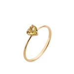Anel Coração Green Gold Ouro 18k