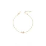 Pulseira Borboleta Prata 925 com Banho de Ouro