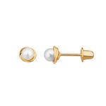 Brinco Rococo Pérola 18k 3mm