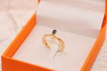 Anel Orvalho Dourado Ouro 18k