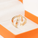 Anel Duplo Vazado Ouro 18k