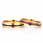 Aliança Coleção Bela Rosa Ouro 18k