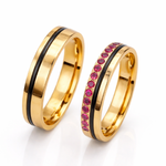 Aliança Coleção Bela Rosa Ouro 18k