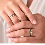 Aliança Coleção Bela Rosa Ouro 18k