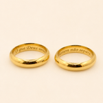Aliança Coleção Semi Bambolê Tradicional Ouro 18k- 5mm