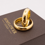 Aliança Coleção Semi Bambolê Tradicional Ouro 18k- 5mm