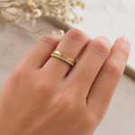 Aliança Íris Ouro 18k 