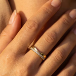 Aliança Íris Ouro 18k 