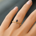 Anel Orvalho Dourado Ouro 18k