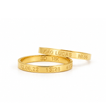 Aliança História Ouro 18k-3mm