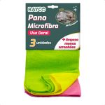 Kit 3 Panos Microfibra Uso Geral 35x35cm Rayco