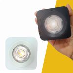 Spot LED Sobrepor Quadrado Branco ou Preto 5W Bivolt - Luz Quente ou Fria - Ideal para Beiral, Laje e Fachada
