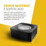 Spot LED Sobrepor Quadrado Branco ou Preto 5W Bivolt - Luz Quente ou Fria - Ideal para Beiral, Laje e Fachada