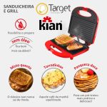Sanduicheira Grill Elétrica Kian 750W
