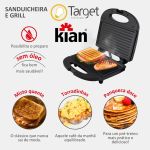 Sanduicheira Grill Elétrica Kian 750W