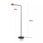 Abajur de Coluna LED Zavi 7W 3000K Ouro Fosco e Preto - Nordecor 2552