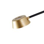 Abajur de Coluna LED Zavi 7W 3000K Ouro Fosco e Preto - Nordecor 2552