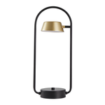 Abajur LED Zavi Oni 7W 3000K Ouro Fosco e Preto - Nordecor 2549