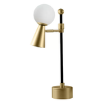 Abajur Teas Dourado Fosco e Preto - Nordecor 2474