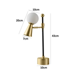 Abajur Teas Dourado Fosco e Preto - Nordecor 2474