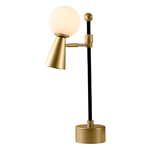 Abajur Teas Dourado Fosco e Preto - Nordecor 2474