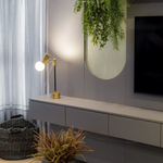 Abajur Teas Dourado Fosco e Preto - Nordecor 2474
