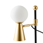 Abajur Teas Dourado Fosco e Preto - Nordecor 2474