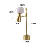 Abajur Teas Dourado Fosco - Nordecor 2473