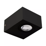 Arandela LED Foluí Retangular Facho Duplo Externo 6W 3000K Preto - Nordecor 2004