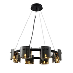Pendente Bouze Cin 80cm Preto e Fumê - Nordecor 2535