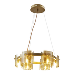 Pendente Bouze Cin 60cm Dourado e Âmbar - Nordecor 2534