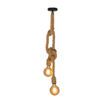 Pendente de Corda Natural 180cm 2 Lâmpadas - Nordecor 2057