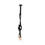 Pendente de Corda Preto 180cm 2 Lâmpadas - Nordecor 2035