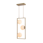 Pendente Ibba Retangular Dourado - Nordecor 2299