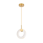 Pendente LED Akya Redondo 11W 3000K Bivolt Ouro Fosco - Nordecor 2590