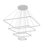 Pendente LED Inverse Quadrado 120W 3000K Bivolt Branco - Nordecor 2169-1