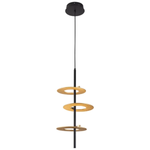 Pendente LED Kote 30W 3000K Bivolt Preto e Dourado - Nordecor 2759